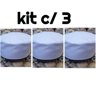 Ekete / Filá / Equete / Gorro Umbanda Candomblé Kit C/3 OXFORD BRANCO em Oferta na Shopee