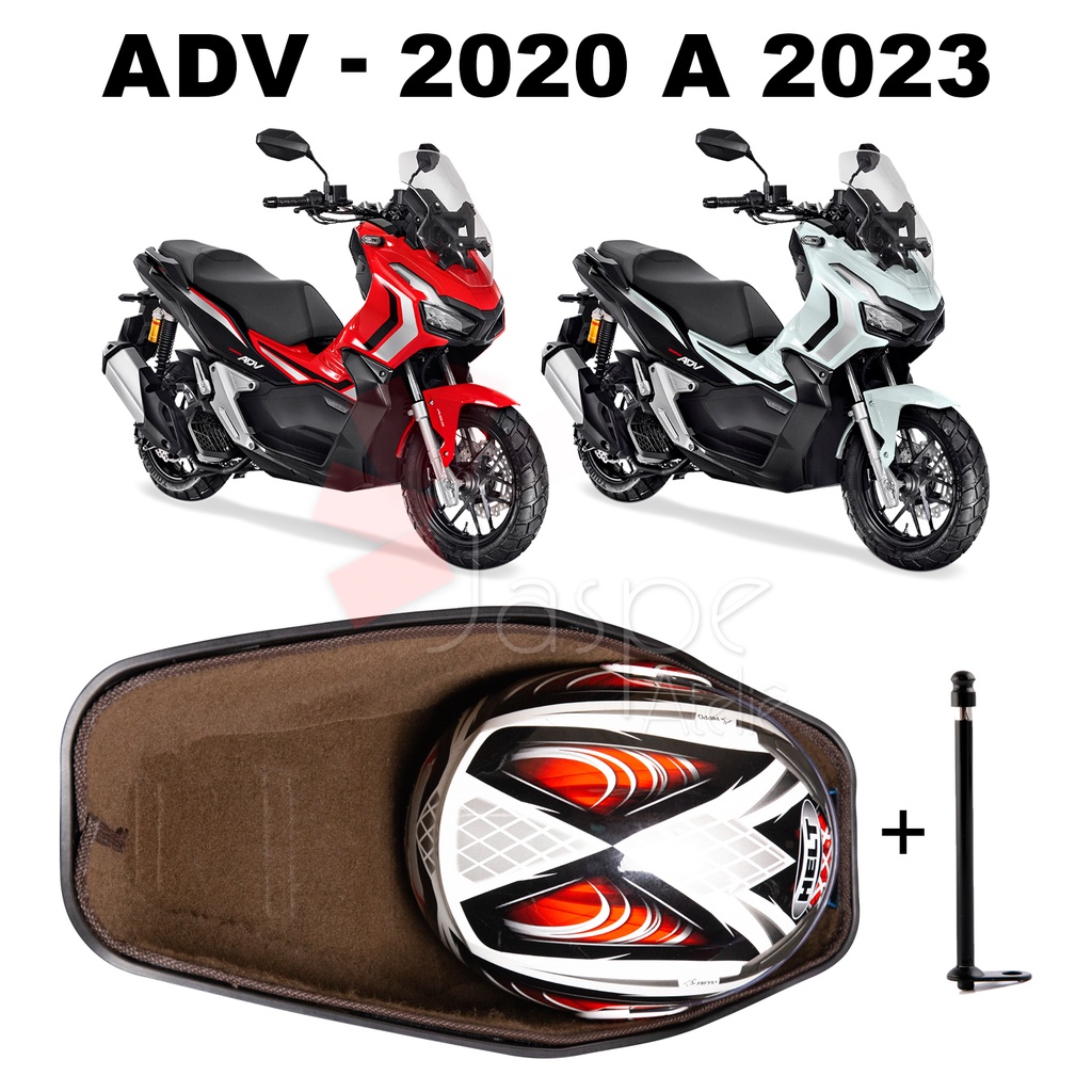 Forração Honda ADV 150 2020 2021 2022 2023 2024 Baú Forro Scooter Marrom + 1 Antena