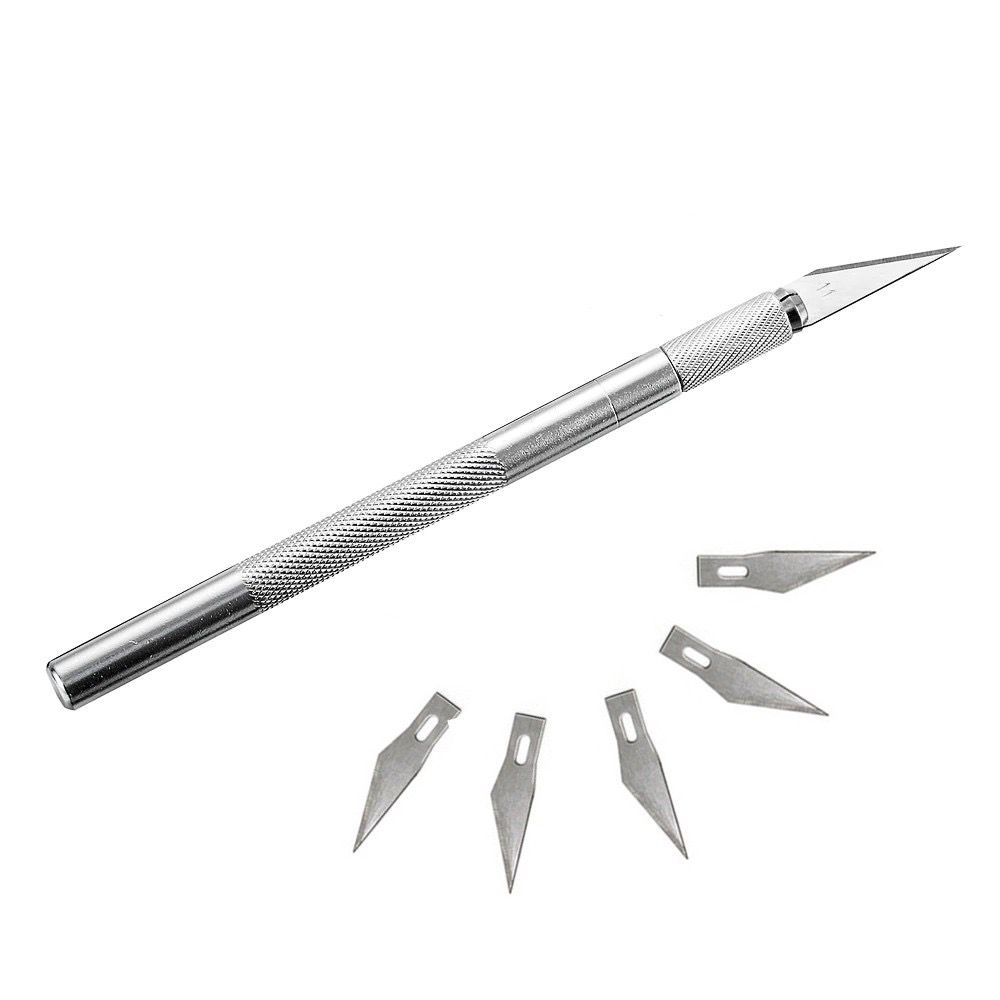 Estilete de Precisão Bisturi + 5 Lâminas em Oferta na Shopee