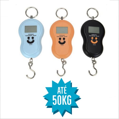 Balança Portátil Digital Mão Bolsa Mala Pescaria Até 50kg