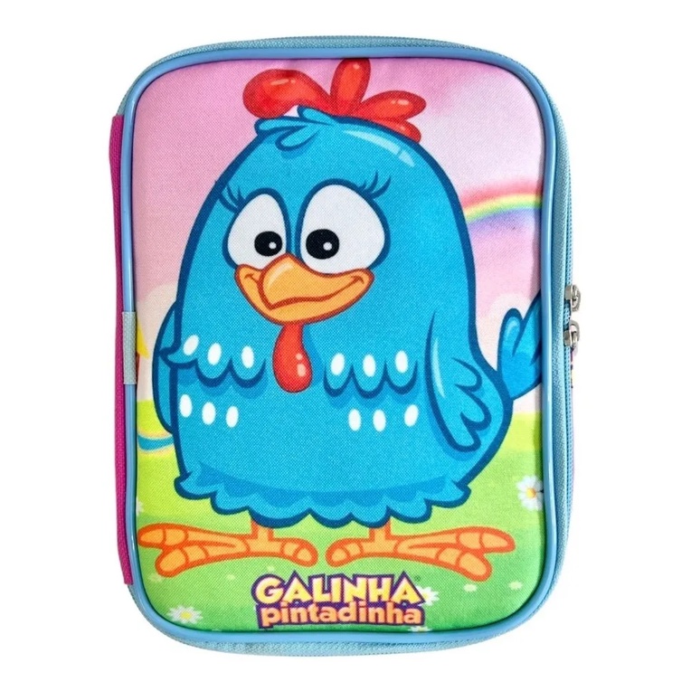 Estojo Escolar Organizador 100pens Grande Galinha Pintadinha em Oferta na Shopee