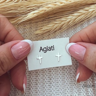 Brincos Cruz em Prata 925 legítima