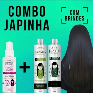 Kit Redutor de volumes Japinha 300ml + Spray Liso Máximo