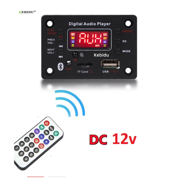 PLACA MODULO CODIFICADOR BLUETHOOT 5.0 MP3 AUXILIAR CARTÃO RADIO USB CAIXA BOB AUTOMOTIVO