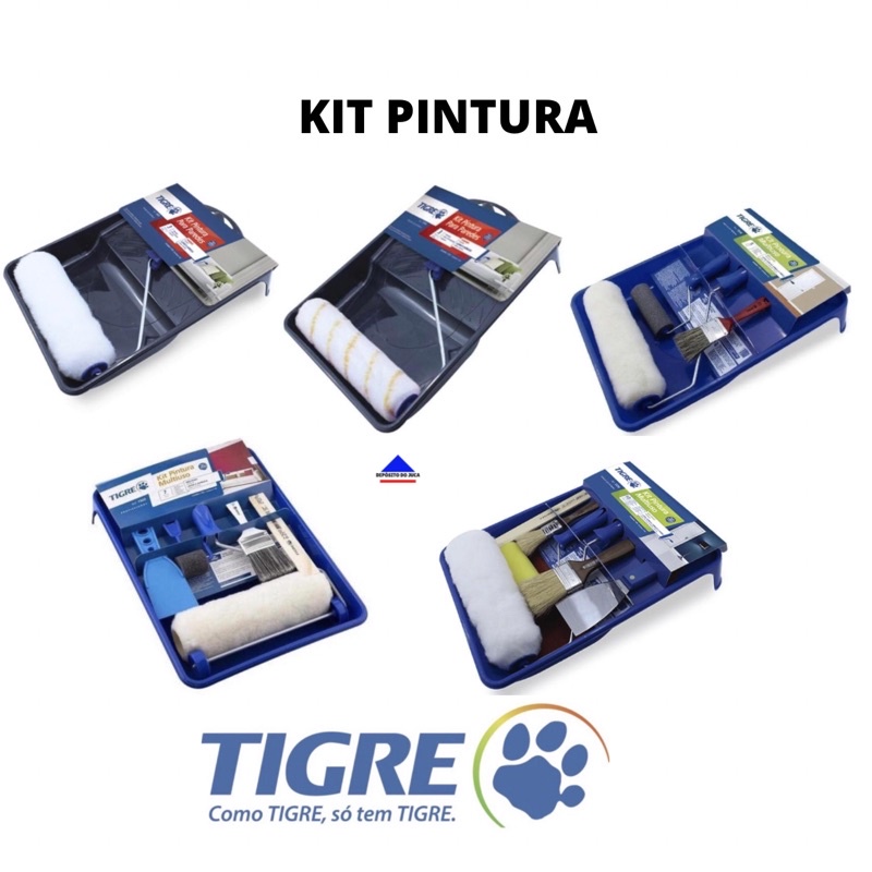 Kit Rolo De Pintura 3 Peças / 5 Peças / 7 Peças / 10 Peças Tigre