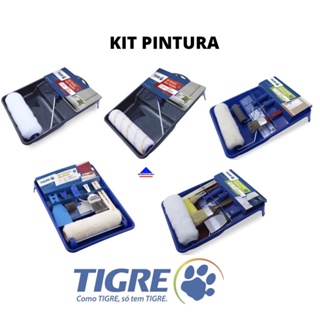 Kit Rolo De Pintura 3 Peças / 5 Peças / 7 Peças / 10 Peças Tigre em Oferta na Shopee
