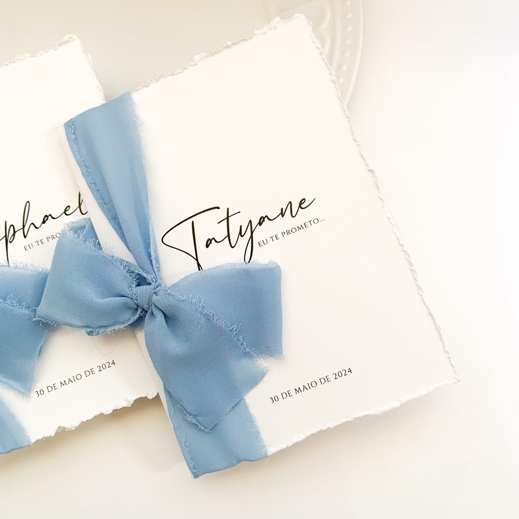 Par de Cadernos de Votos para Casamento - Eu te Prometo