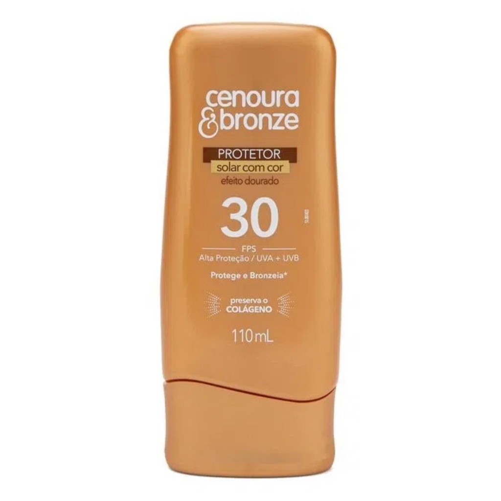 Protetor Solar Cenoura & Bronze Cor efeito dourado Fps30