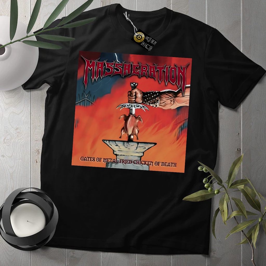 Camiseta Massacration Gates of Metal Fried Chicken of Death Shopee Brasil