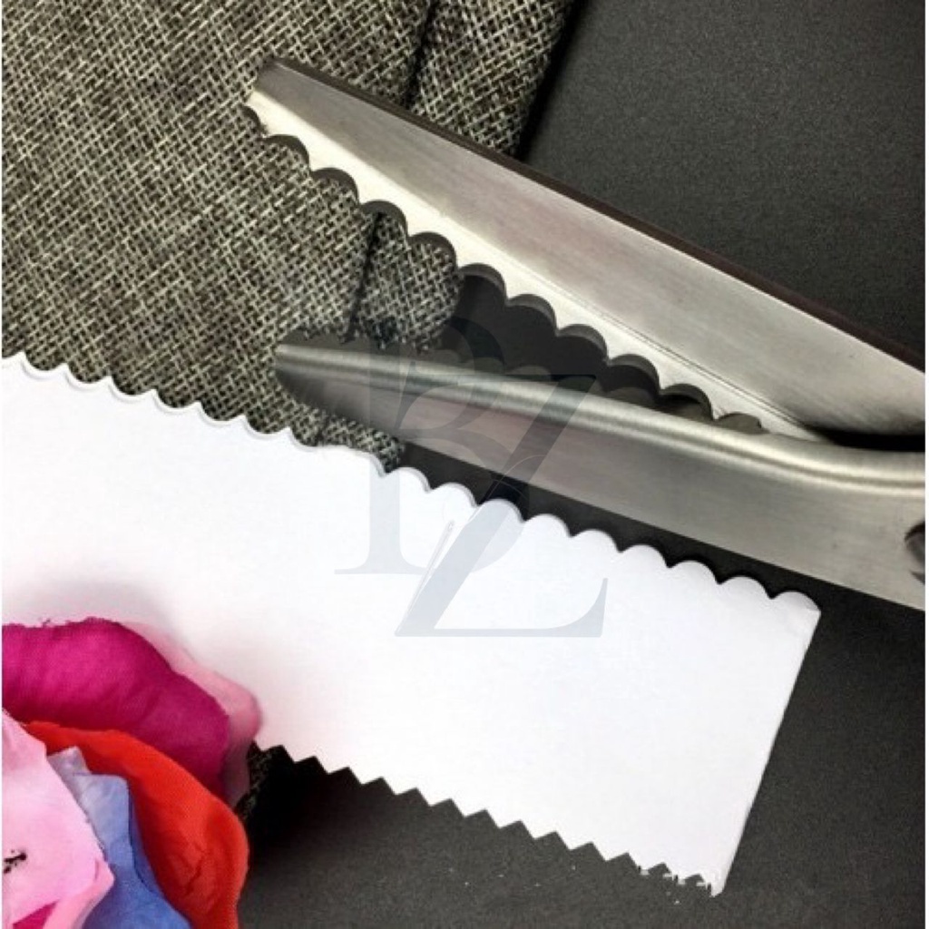 Tesoura de Picotar Ondulada Profissional Scrap Tecido Feltro em Oferta na Shopee