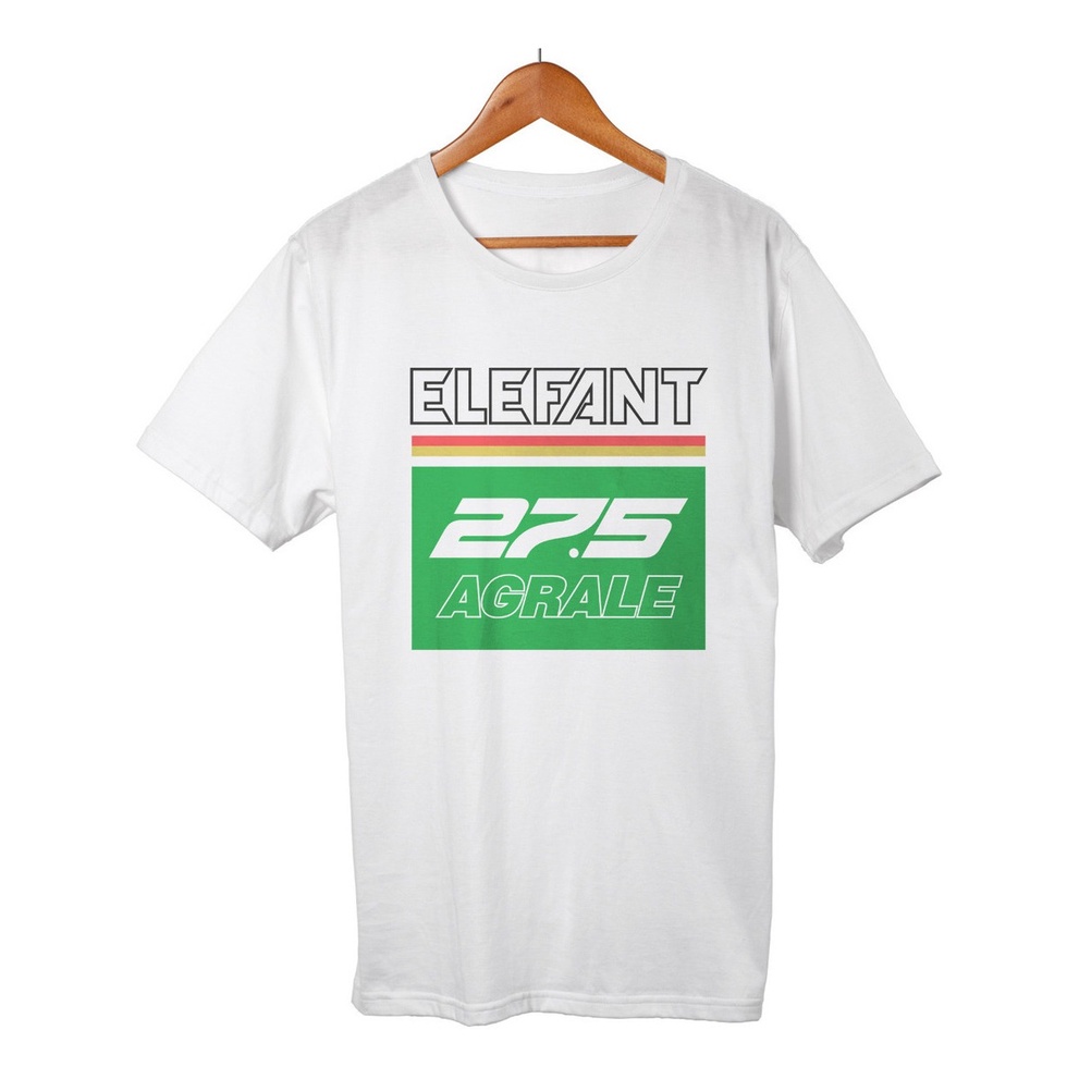 Camiseta Camisa Moto Agrale 27.5 Elefant 1988 Verde e Branca