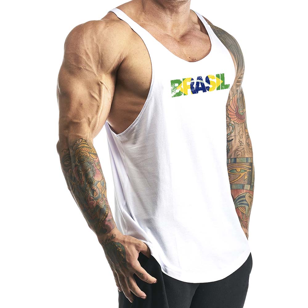 Regata Masculina Cavada Academia Algodão Bombey - Brasil