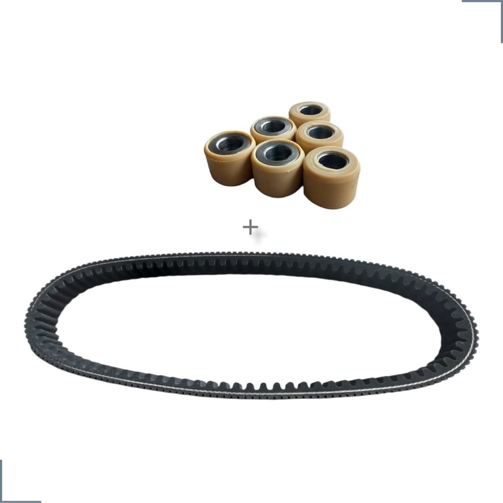 Kit Correia de Tração + Rolete Contra Peso Para Moto Honda Pcx 150 Dlx 2016 a 2018 - Modelo Original