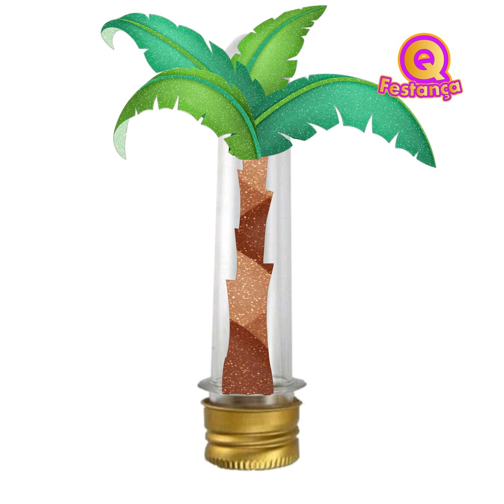 10 Apliques para Tubete Coqueiro - Tamanho Ajustavel com até 14cm- Coqueiro para lembrancinhas, Finalização de lembrancinhas, Decoração Tropical, Festa Tropical, Sonic, Moana, Moana Baby, Folhas de Coqueiro