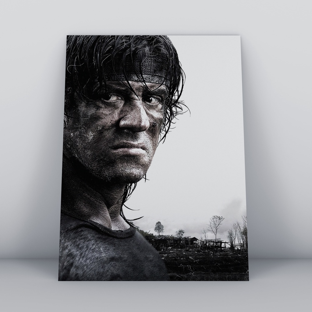Quadros Decorativos Filmes Diversos Rambo e Rocky Balboa Para Cinema Apartamento Casa Cinemateca Antiquário