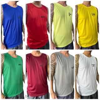 Kit 3 Camiseta Regatas Masculina Poliester Academia Praia
