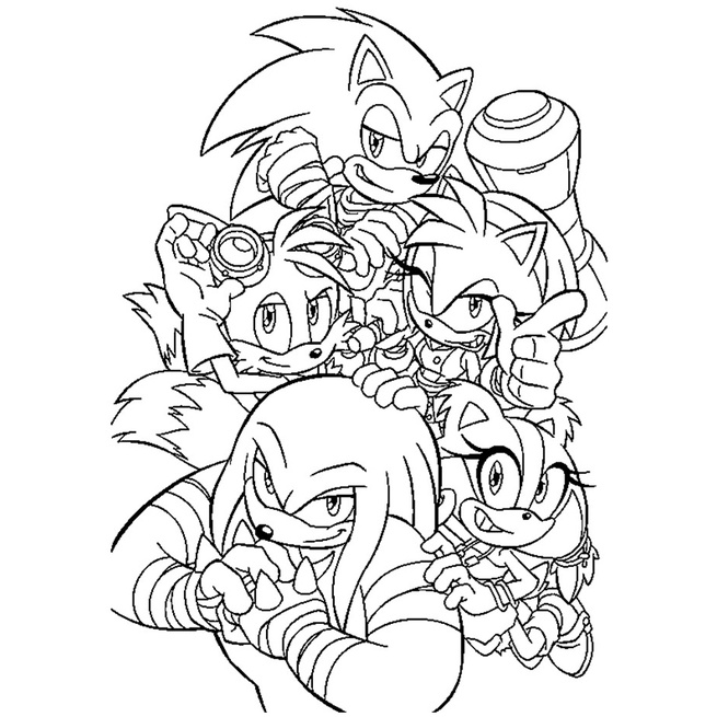 10 Folhas Desenho Pra Colorir e Pintar o Sonic e seus amigos | Shopee Brasil