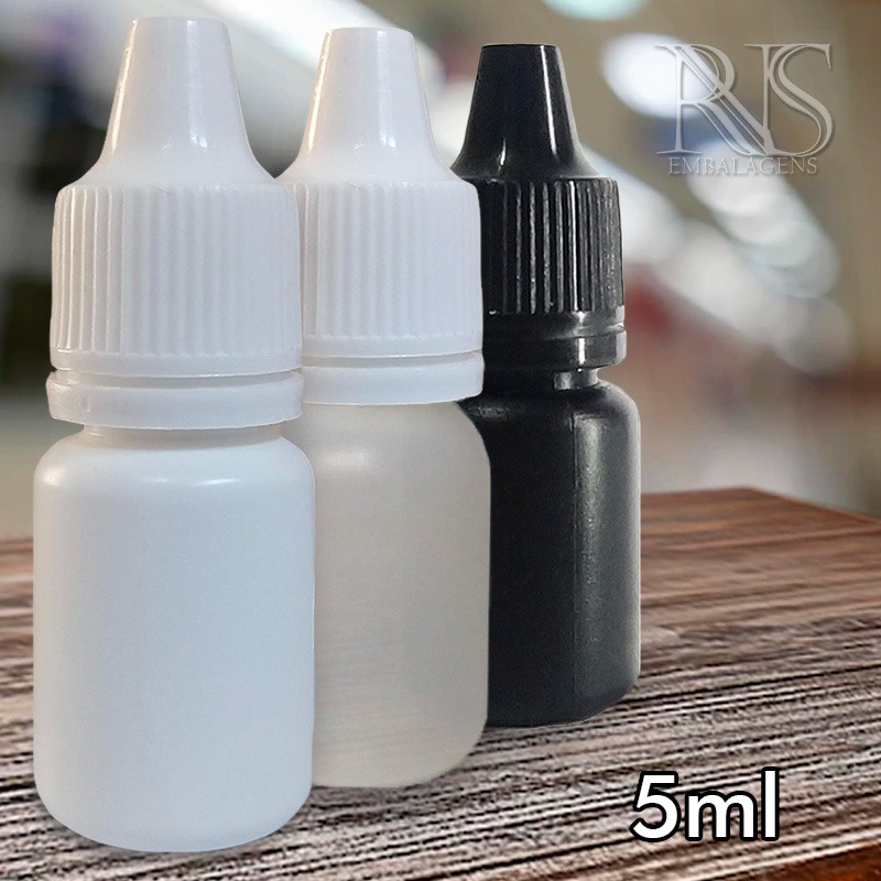 200 Frasco Plástico 5ml Conta gotas