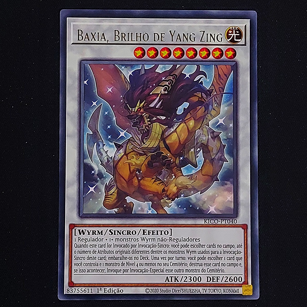 Baxia, Brilho De Yang Zing Rara KICO Yugioh Original
