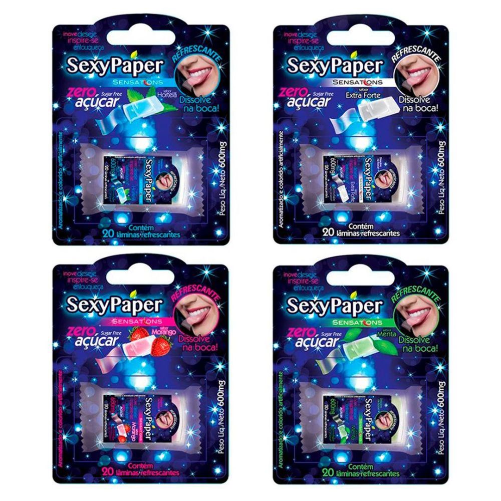 Kit 10 Sexy Paper Mint Laminas Refrescantes para Sexo Oral Sex Shop - Sabores variados em Oferta na Shopee