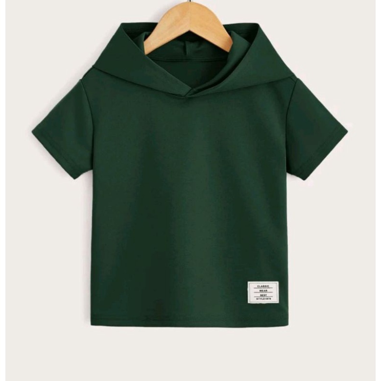 Blusa Infantil Manga Curta Com Touca