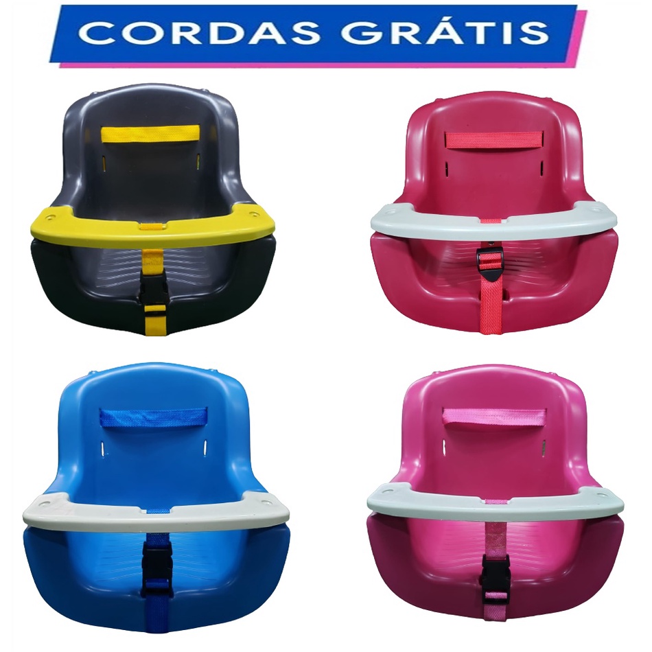 Cadeira Cadeirinha de Balanço Infantil Descanso c/Corda Parque Jardim Praça Azul Rosa Vermelho Preto PLÁSTICO em Oferta na Shopee
