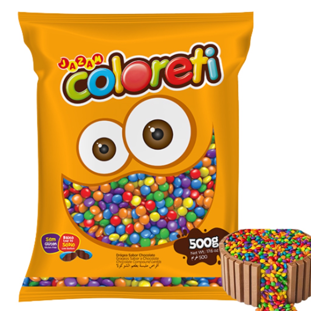 Confete Coloreti Colorido Mini 500g Jazam Alimentos em Oferta na Shopee