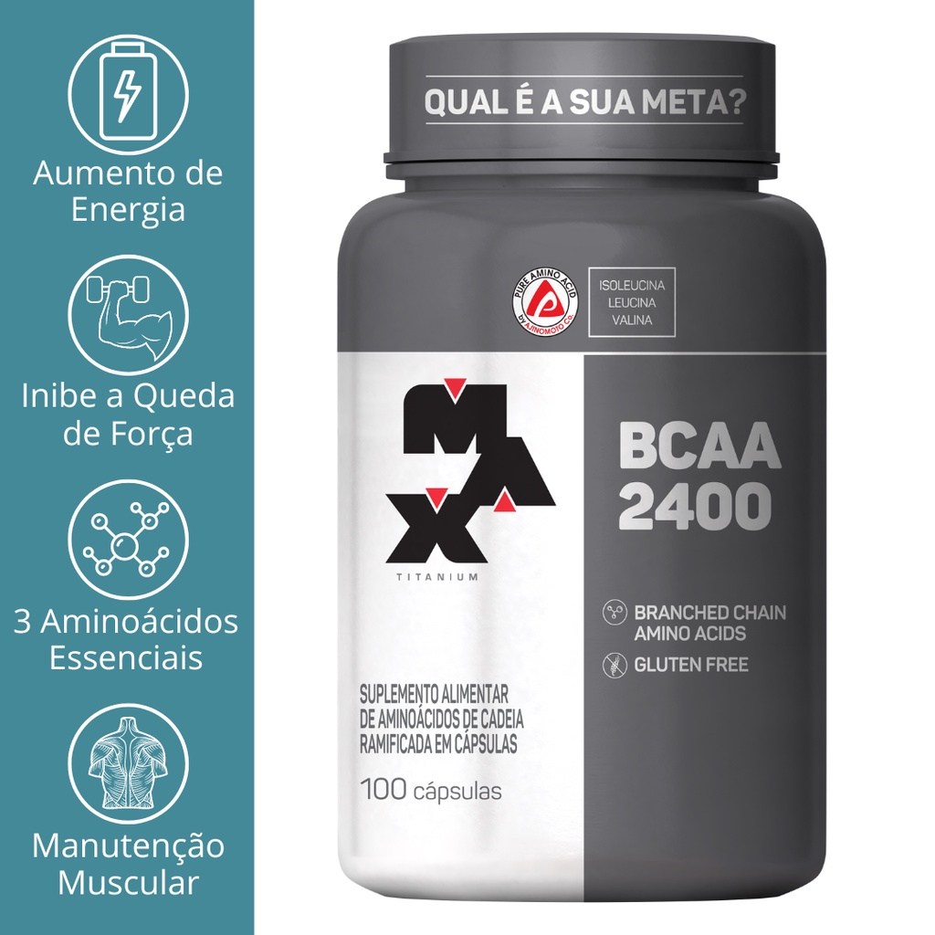 BCAA 2400 100 CÁPSULAS - MAX TITANIUM