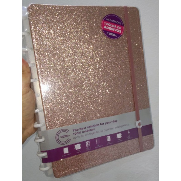 Caderno Inteligente Let S Glitter Rose Lan Amento Shopee Brasil