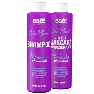 Kit Jolie Blond Shampoo + Condicionador Matizador Para Loiros e Brancos Desamarelador Eaê! Cosméticos em Oferta na Shopee