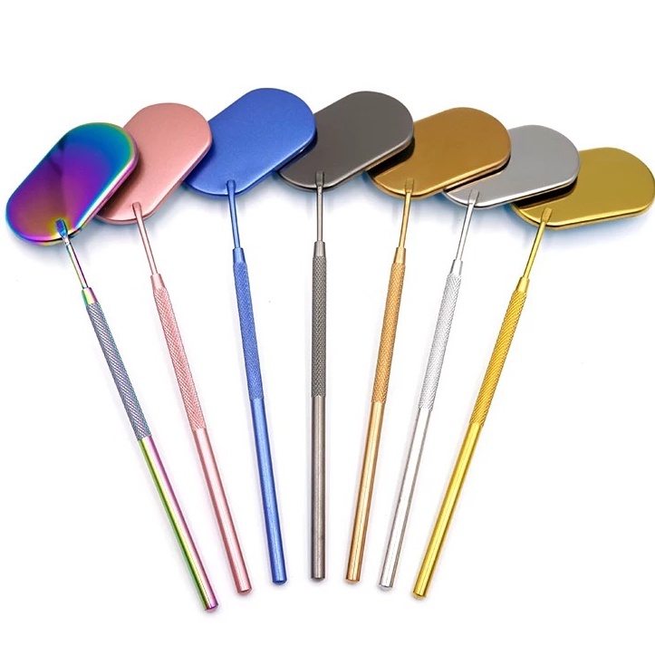 Espelhinho Inox Alongamento De Cílios Extensão Novo Espelho Clínico Dentista.