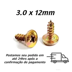 Parafuso Chipboard Flangeado Phillips 3,0 X 12mm Bicromatizado