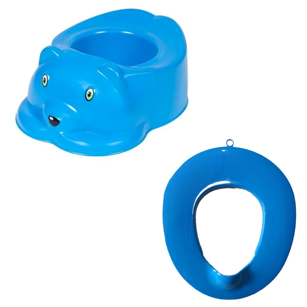 Penico Infantil Bebe Troninho Educativo do Urso + Assento Redutor vaso sanitário desfralde