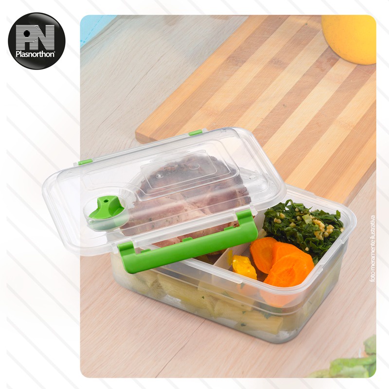 Lanche Box -  Para Marmitas, Mantimentos e Separar Alimentos -  Plasnorthon em Oferta na Shopee