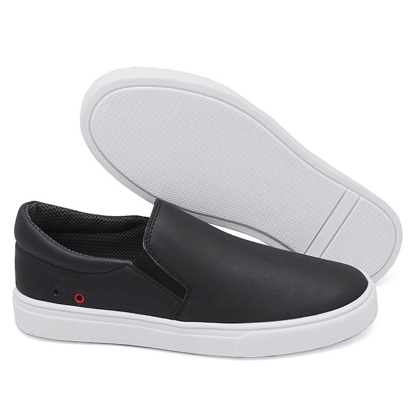 Tênis Sapatênis Iate Original Slip on Calce Fácil Hype Shoes Com Ilhós - Preto - Unissex em Oferta na Shopee