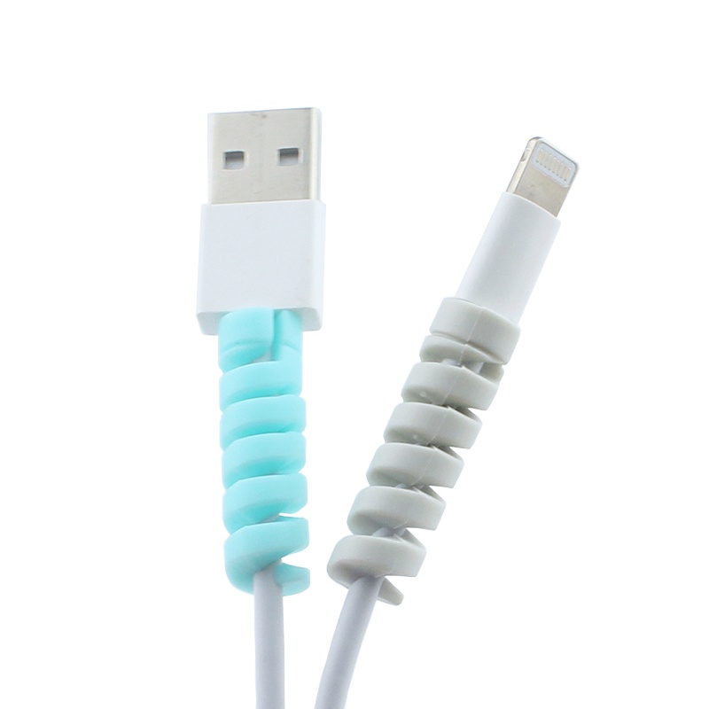 Kit 12 Protetores Cabo Espiral Carregador Celular Silicone Anti Quebra Usb Colorido