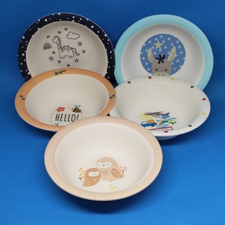 Tigela Bowl Infantil Fibra de Bambu 15cm - Ecologicamente Correto - Não Tóxico