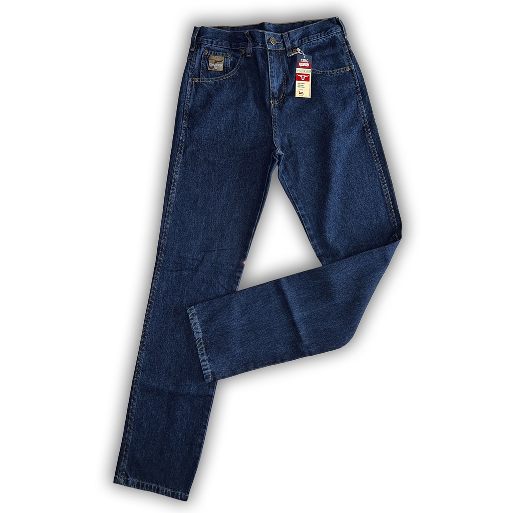 Jeans King Roper Azul Escuro Blue Farm Txce Gring Tuffi Wrangl Cinche Dock Bill Way Moiadeiros em Oferta na Shopee