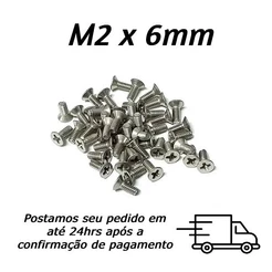 Parafuso Máquina Chato Phillips Inox M2 X 6mm