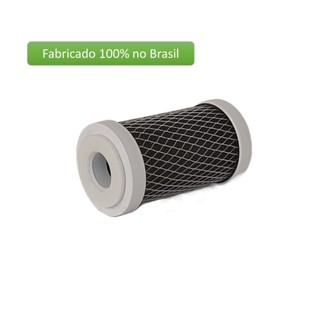 Refil filtro bebedouro, carvão ativado, carbon block, 5" - 5 micra.