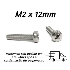 Parafuso Máquina Panela Phillips Inox M2 X 12mm