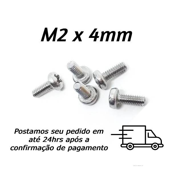 Parafuso Cabeça Panela Phillips Inox M2 X 4mm