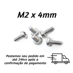 Parafuso Cabeça Panela Phillips Inox M2 X 4mm