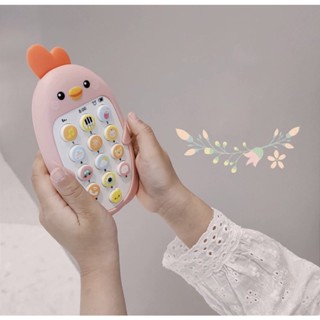 Brinquedo Telefone De Cenoura e galinha Emite Som E Luz Para O Bebê