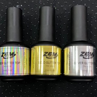Top Coat Com Glitter Para Unhas 15ML -ZEM
