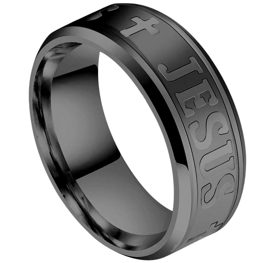 Anel Aliança Masculino Feminino Jesus Cristo Religioso Cristão Deus ...