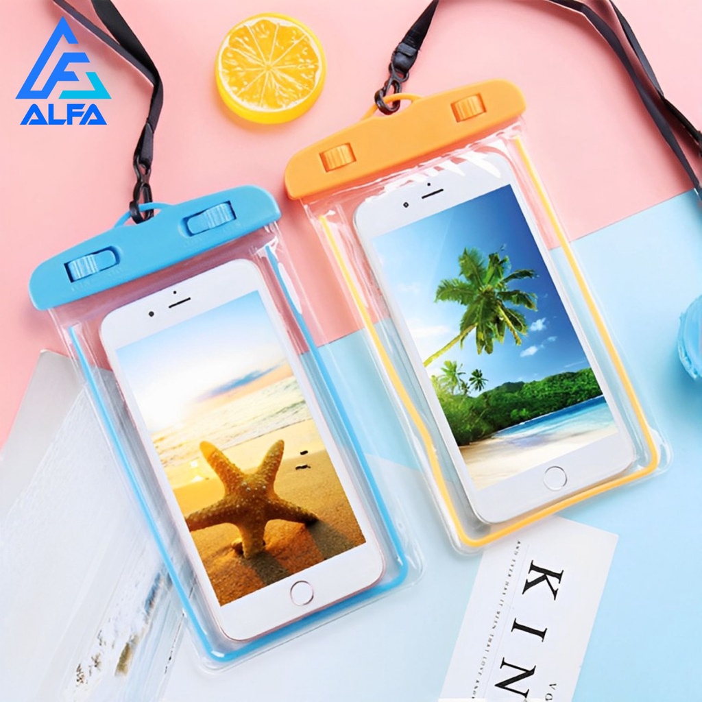 Kit Capa Bolsa Prova Dágua Impermeável Celular Transparente Universal em Oferta na Shopee