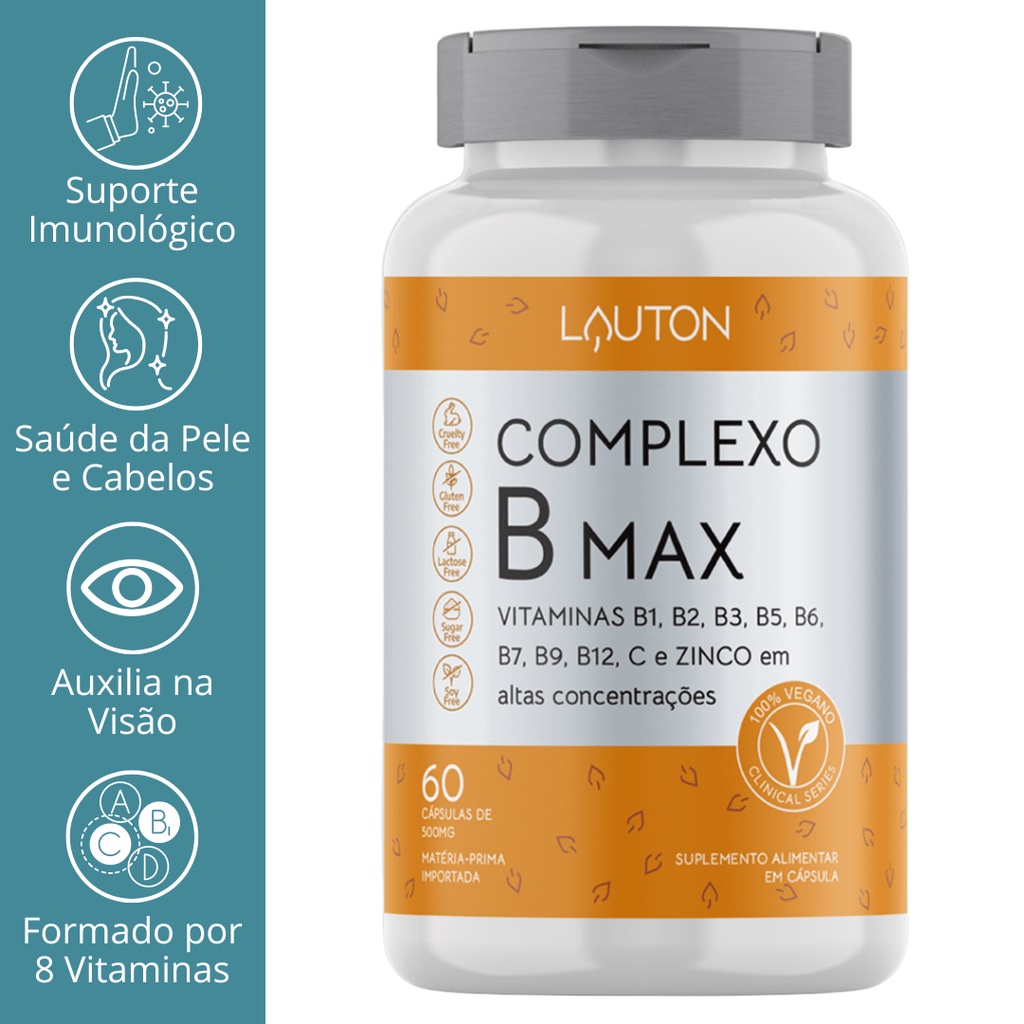 COMPLEXO B MAX 500MG 60CAPS – LAUTON