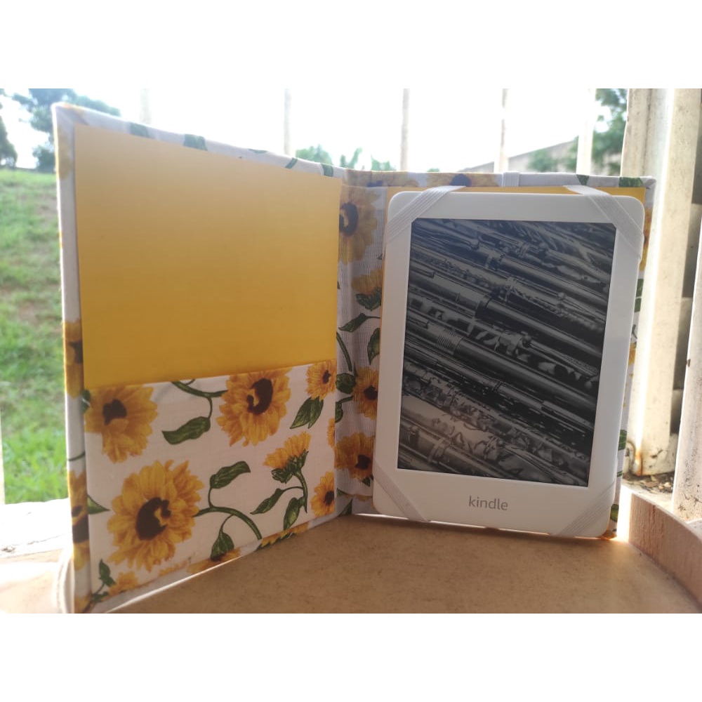 capa para leitor Kindle 10 geração tema girassóis capinha ebook