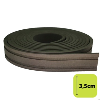 Eva Flexível 3,5cm (Valor por Metro)  Rodapé Moldura Autocolante Boiserie Roda Meio Modelo - 3c2 Marrom em Oferta na Shopee